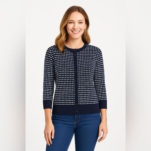 Ann Taylor Polka Dot Cardigan